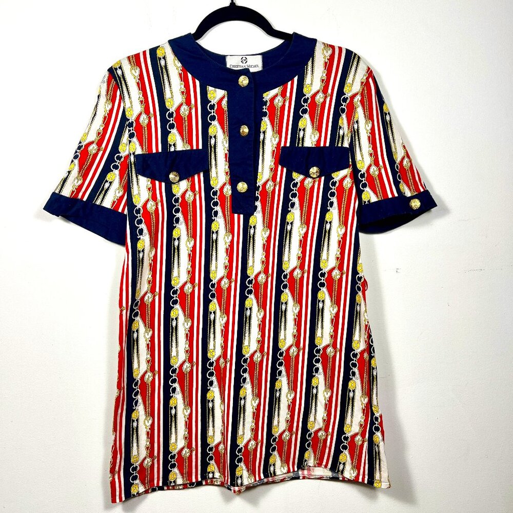 Vintage Christian Michel short-sleeved tunic Sz S